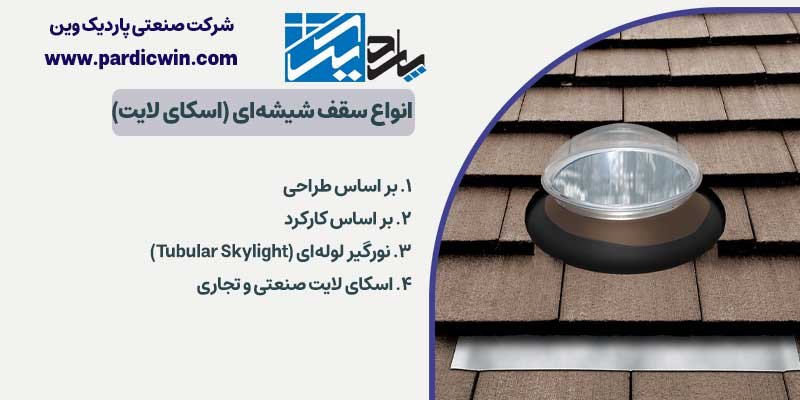 انواع سقف شیشه‌ای (اسکای لایت) | Tubular Skylight | پاردیک وین