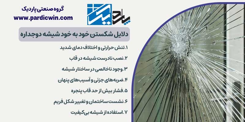 مهم‌ترین دلایل شکستن خود به خود شیشه دوجداره | پاردیک وین